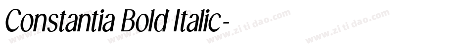 Constantia Bold Italic字体转换